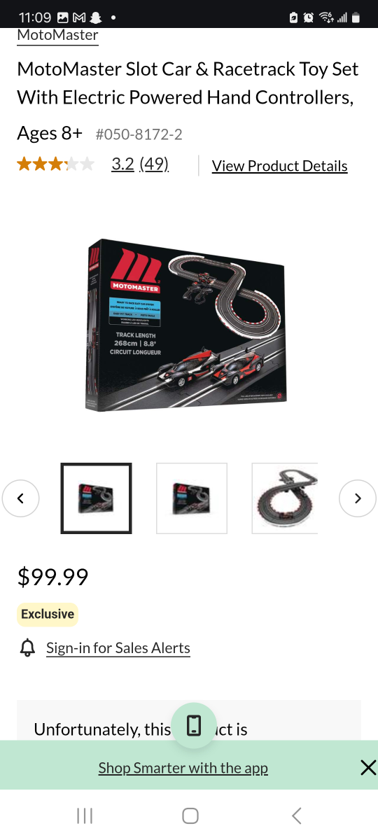 MotoMaster Slot Car & Racetrack Toy Set - photo 2