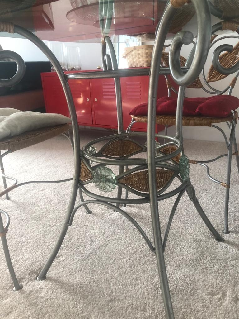 Unique Wicker Metal Patio Dining Set for small spaces  - 3 Piece - photo 5