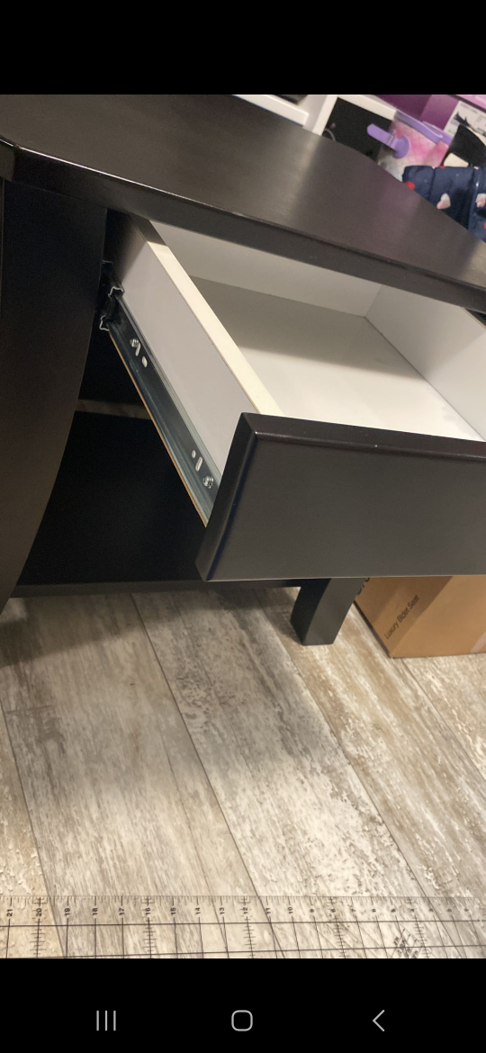 Wooden Hall Table with Drawer and Shelf - photo 2