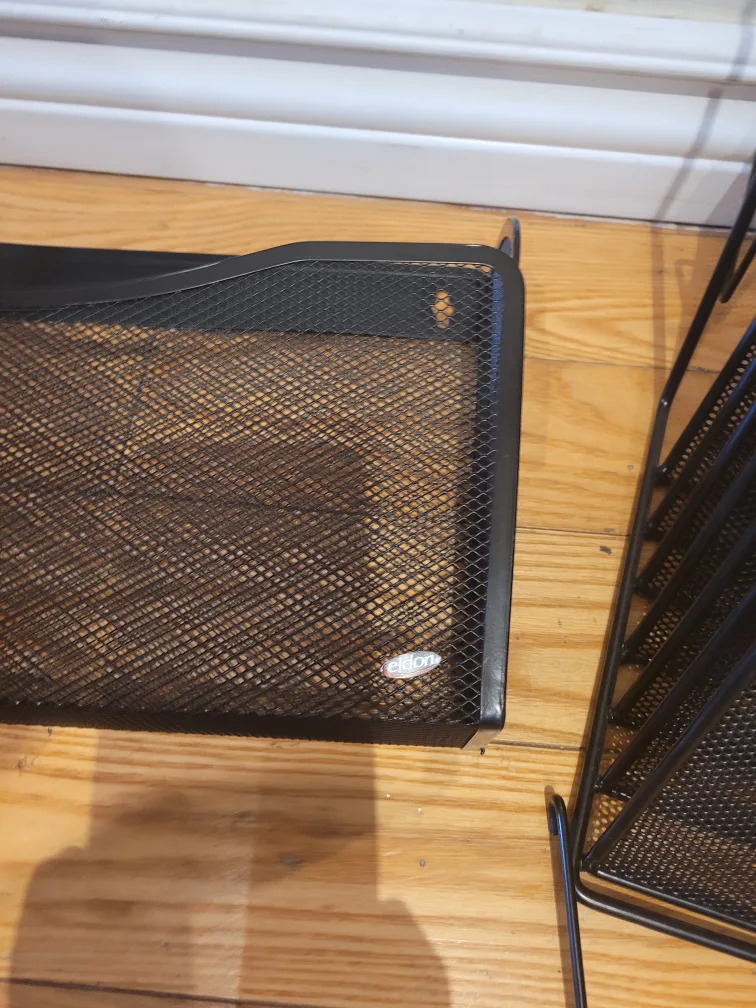 Black Metal Desk Organizers - 2 x File Sorters & Magazine Rack image indicator(4)