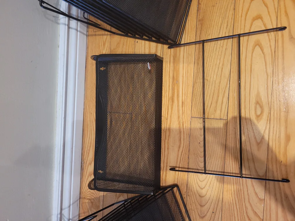 Black Metal Desk Organizers - 2 x File Sorters & Magazine Rack image indicator(6)