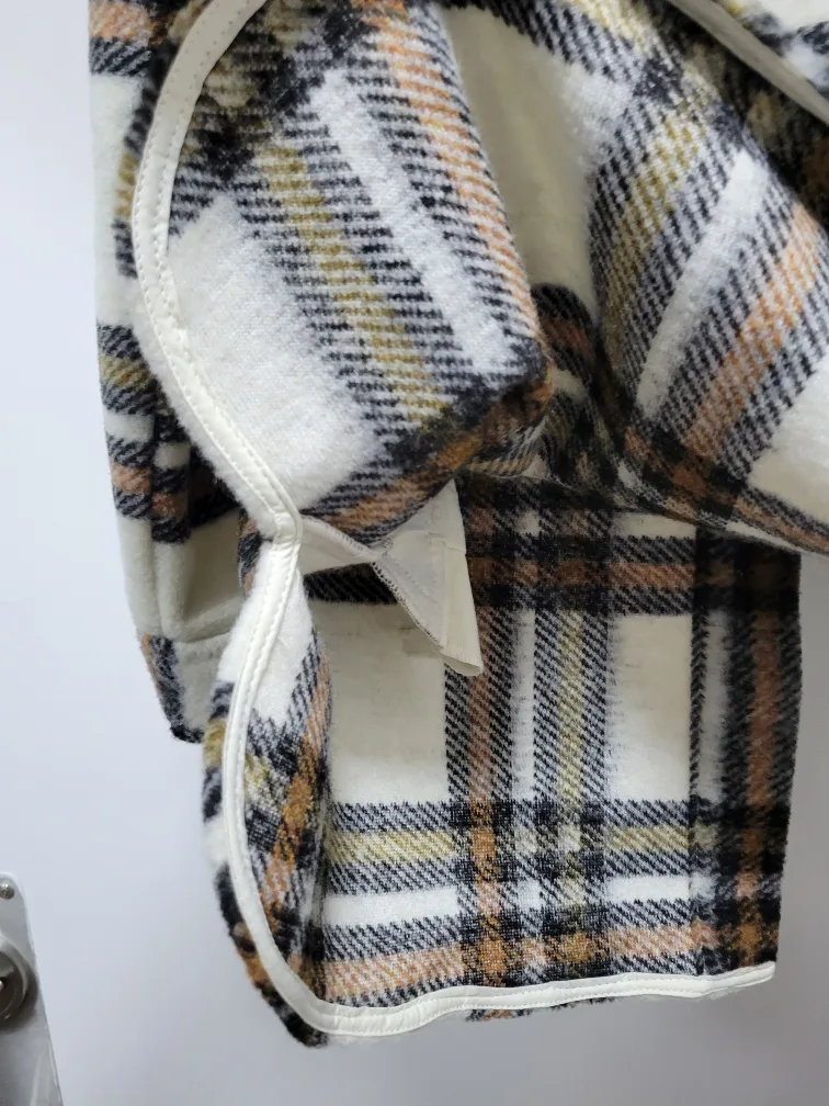 Zara Girls  Plaid Flannel Shirt Jacket image indicator(9)