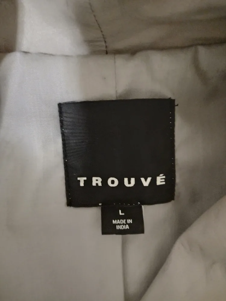 Trouvé Grey Leather Jacket Size Large image indicator(2)