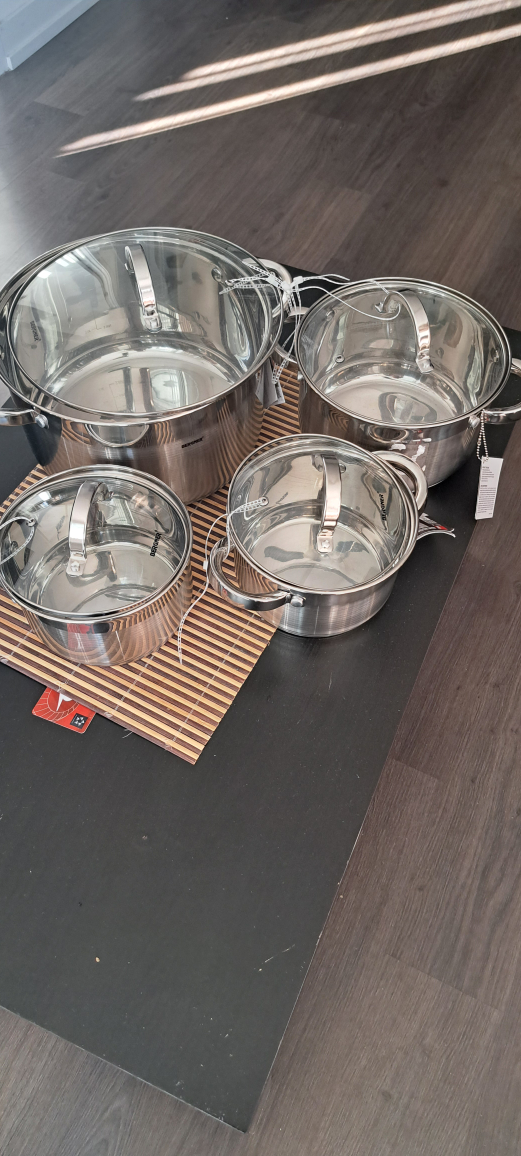 Stainless Steel Cookware Set with Lids