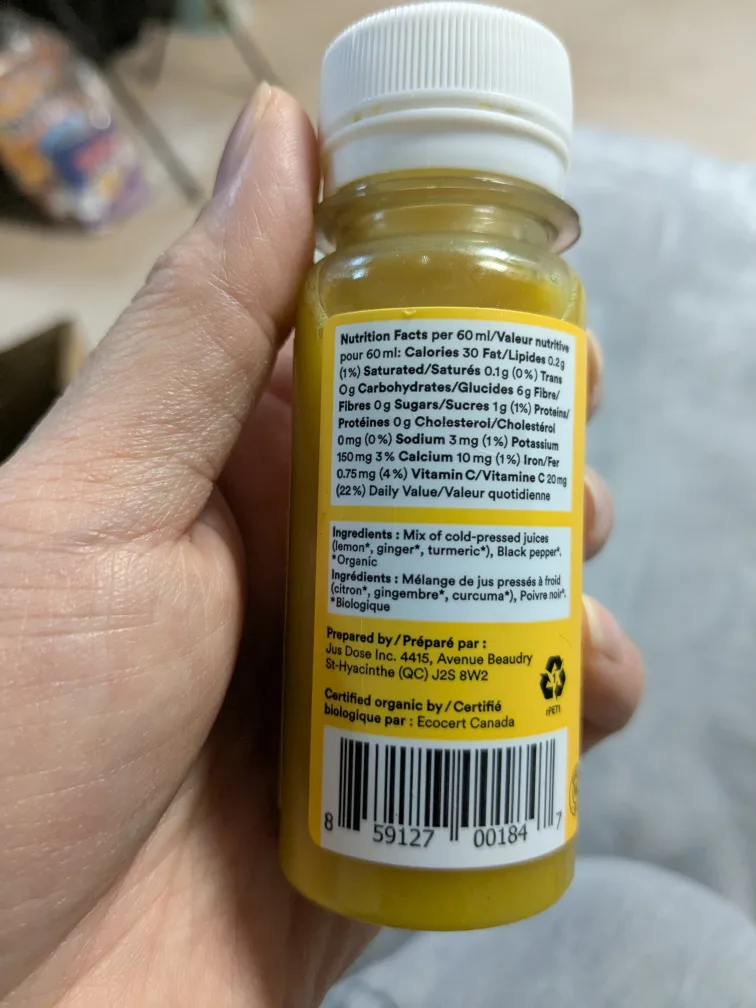 DOSE Ginger & Turmeric Organic Juice Shot image indicator(3)