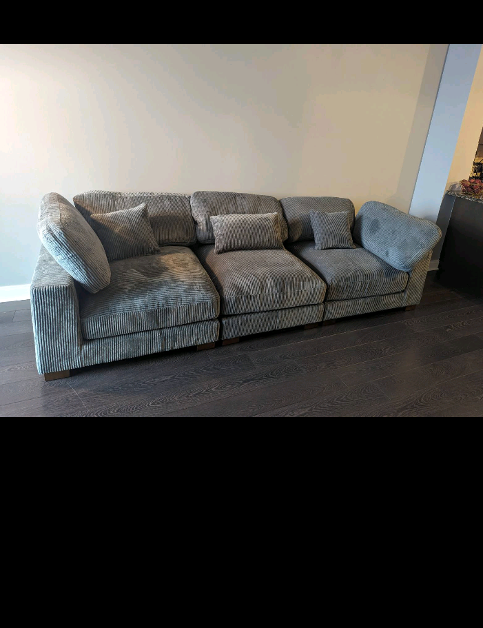 Assuntino 112" Corduroy sofa