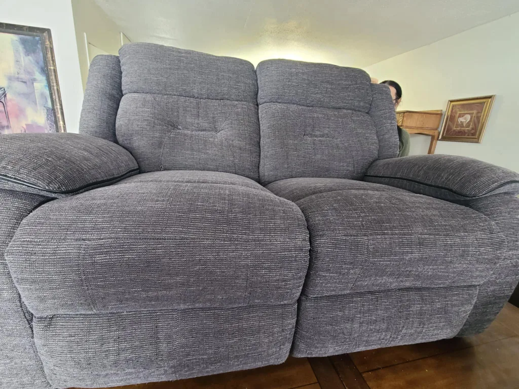 Reclining Loveseat - Dark Grey Fabric