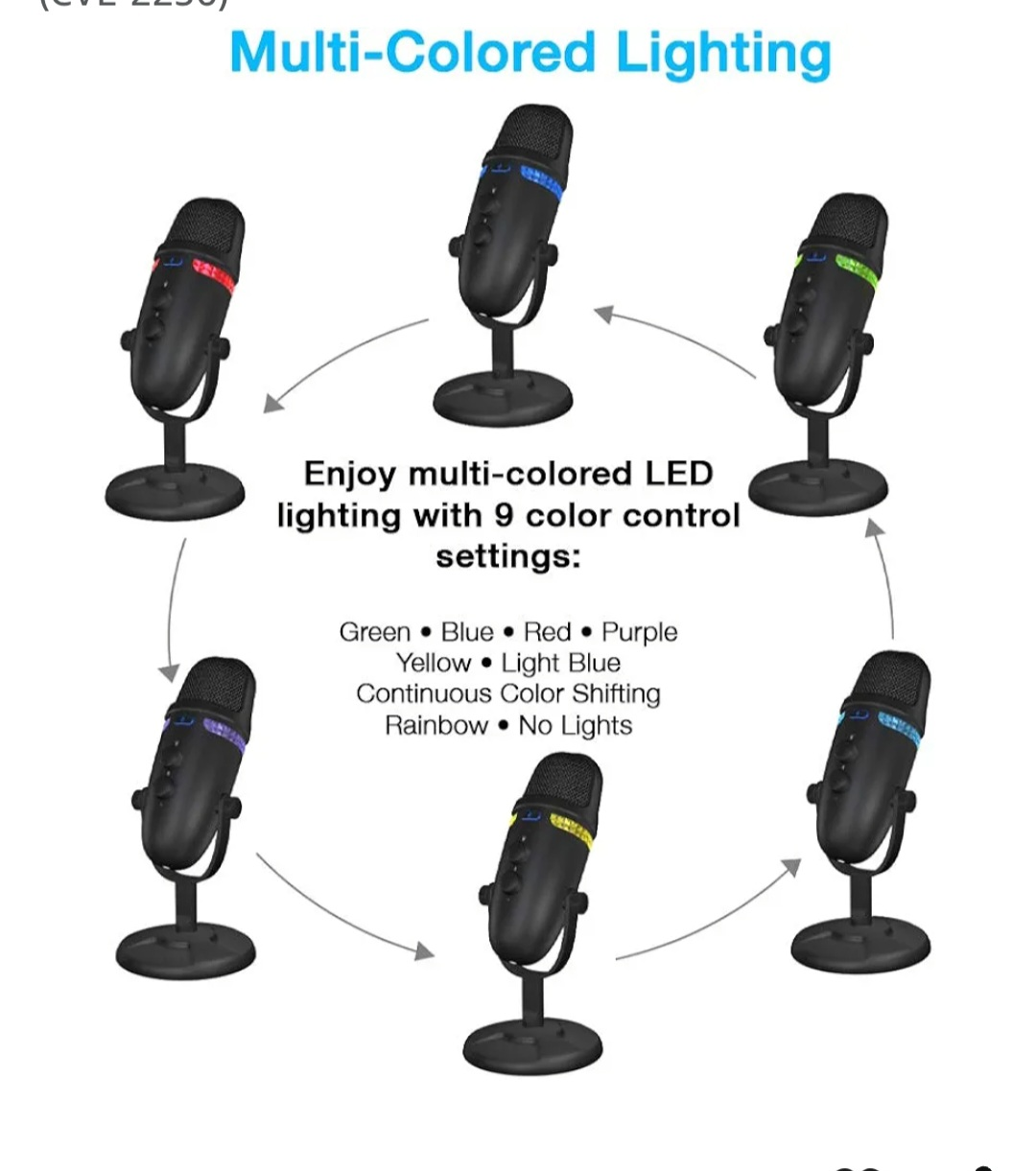 Cyber Acoustics Matterhorn Mic with Multi-Colored Lighting - photo 4