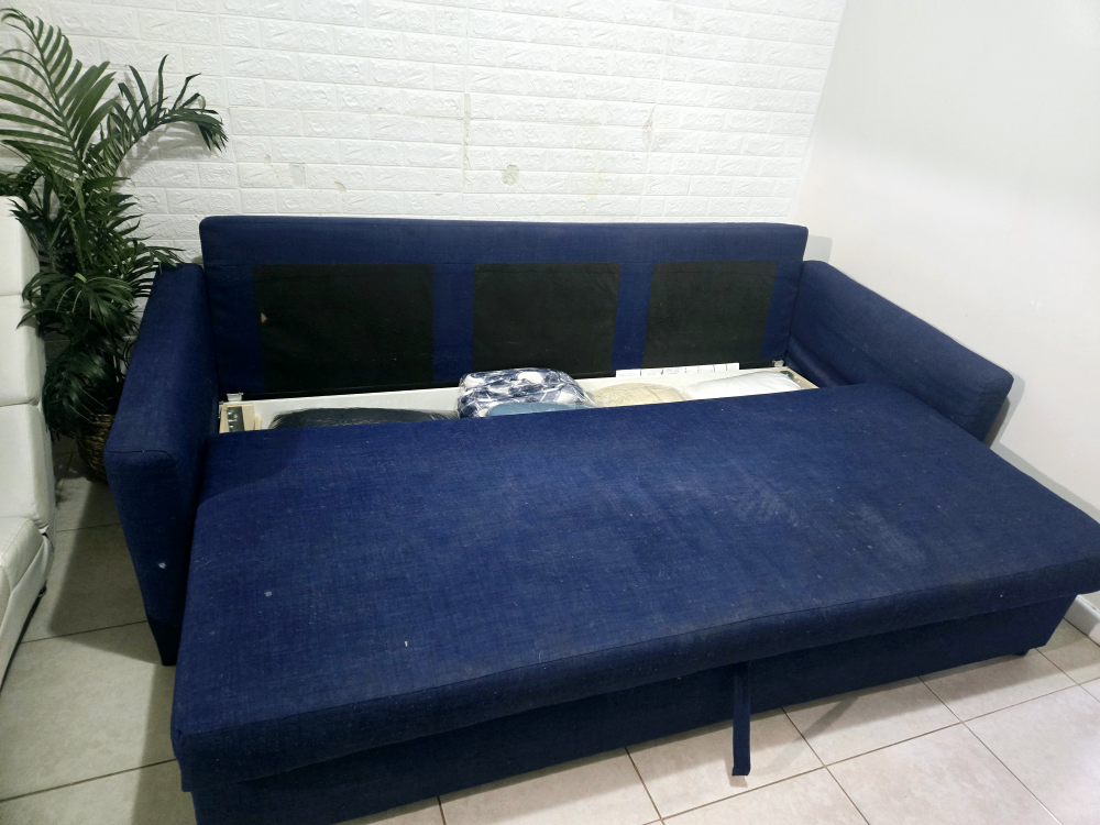 Navy Blue Sofa king size Bed - photo 2