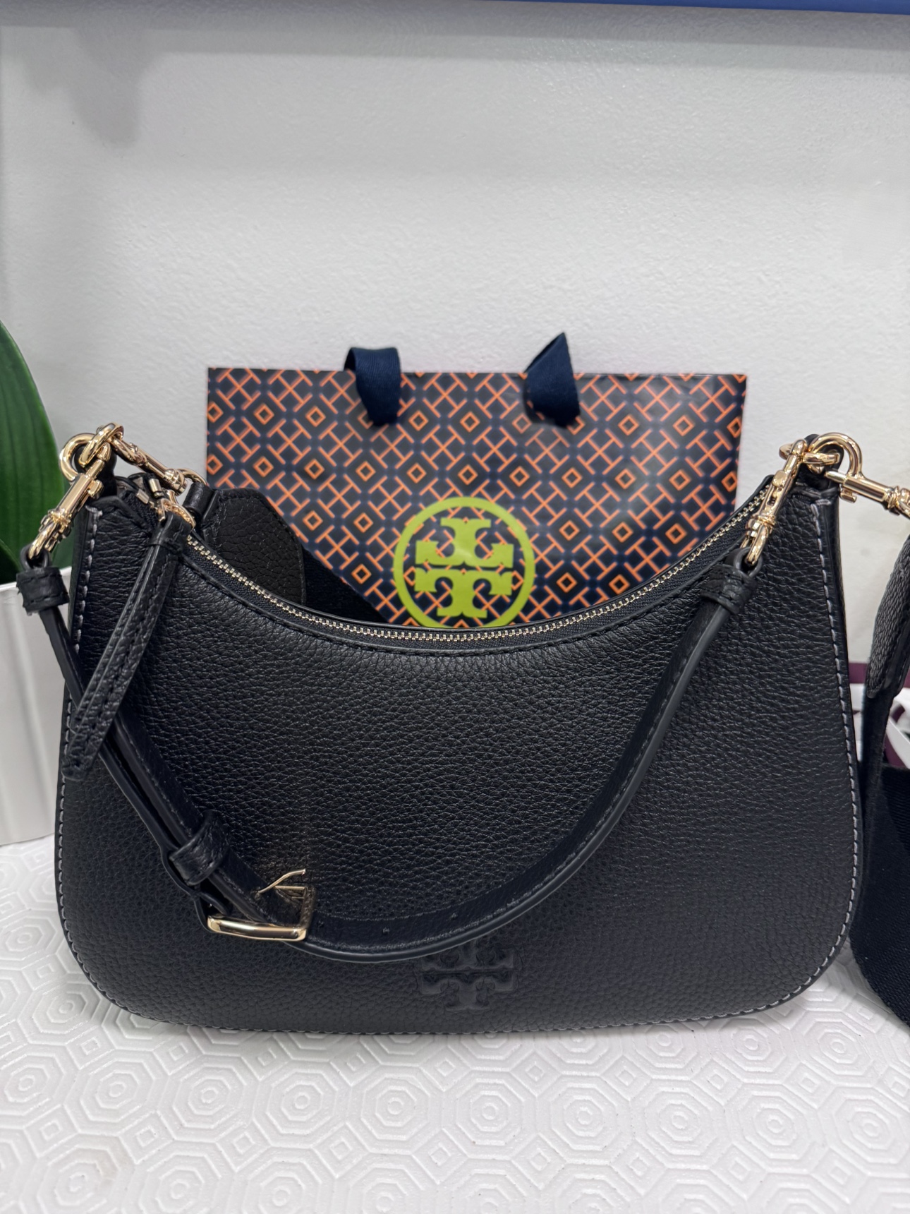 全信頼を寄せる Burch Tory Black Karrot | Bag Crossbody Leather バッグ