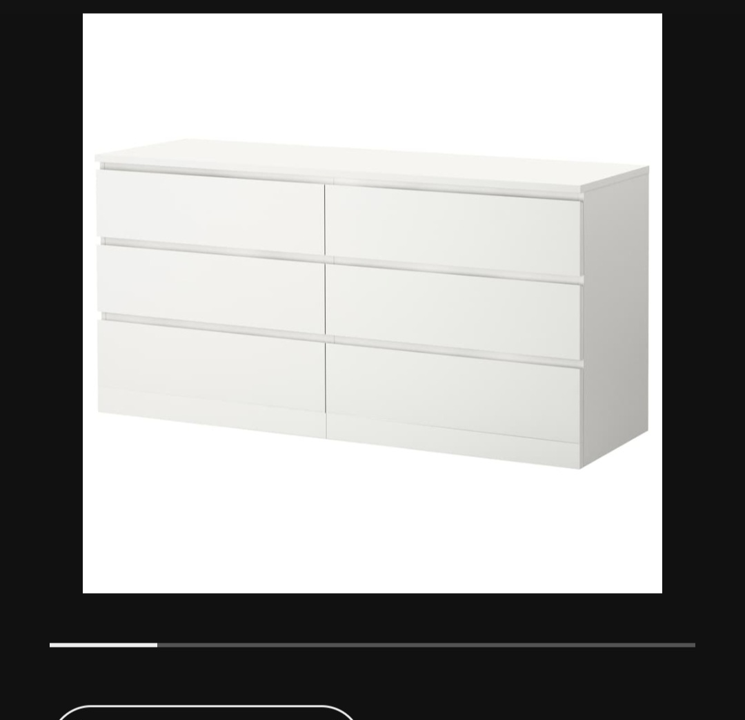 IKEA MALM 6-Drawer Dresser - White - photo 2