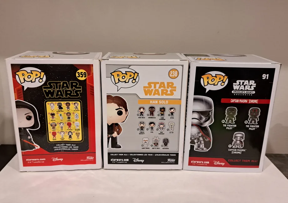 Star Wars Funko Pop! Dark Side Rey, Han Solo, Captain Phasma image indicator(3)