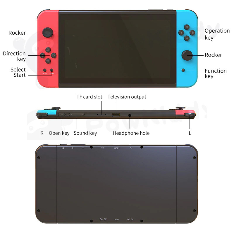 POWKIDDY X2 7-inch IPS Screen Handheld Game Console - photo 3