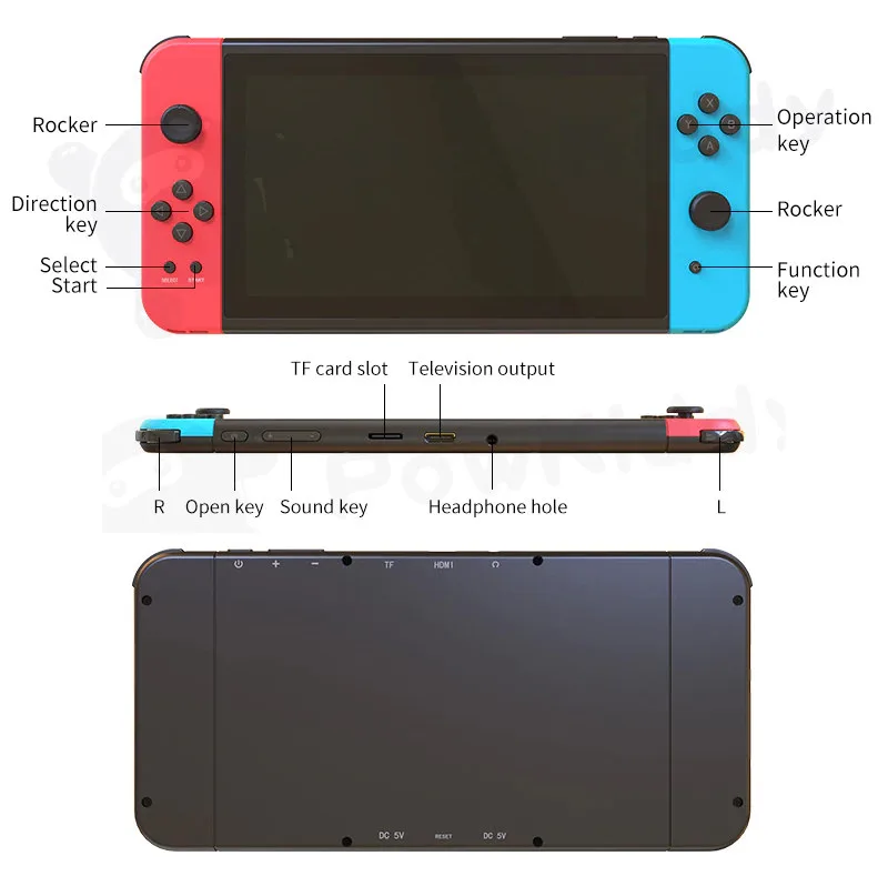 POWKIDDY X2 7-inch IPS Screen Handheld Game Console image indicator(3)