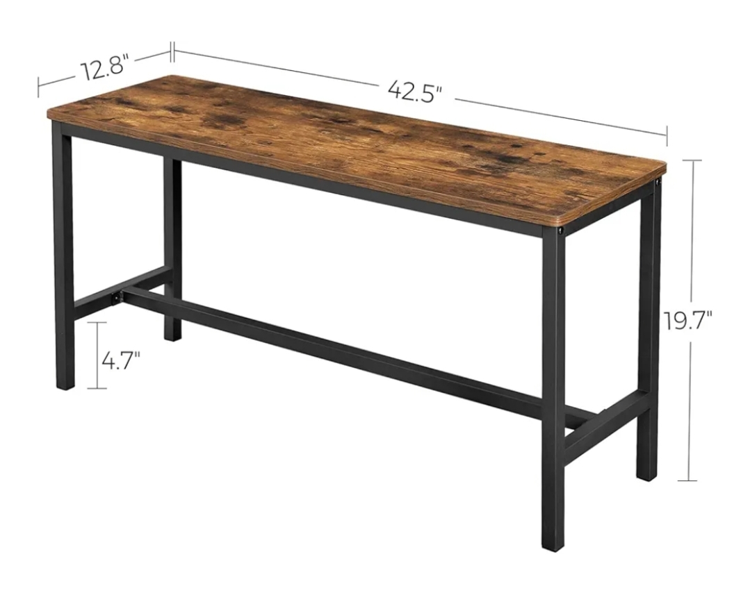 Rustic Industrial Style Console Table bench