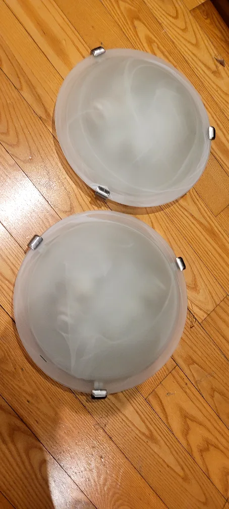 Pair of Frosted Glass Ceiling Lights image indicator(5)