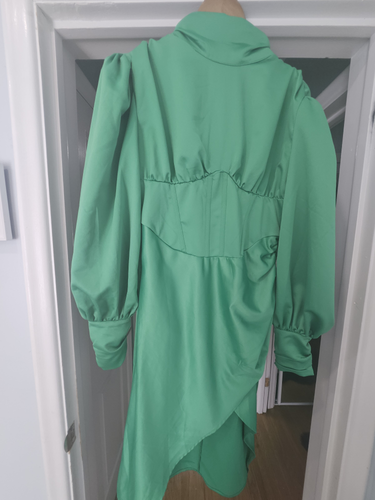 PrettyLittleThing Emerald Green Satin Midi Dress