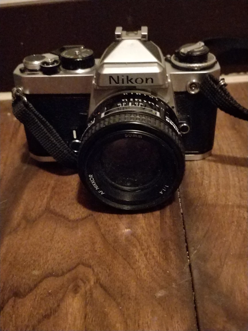 Vintage Nikon 35mm Film Camera with 50mm Lens