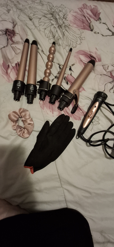 5-in-1 Curling Wand Set with Heat-Resistant Glove