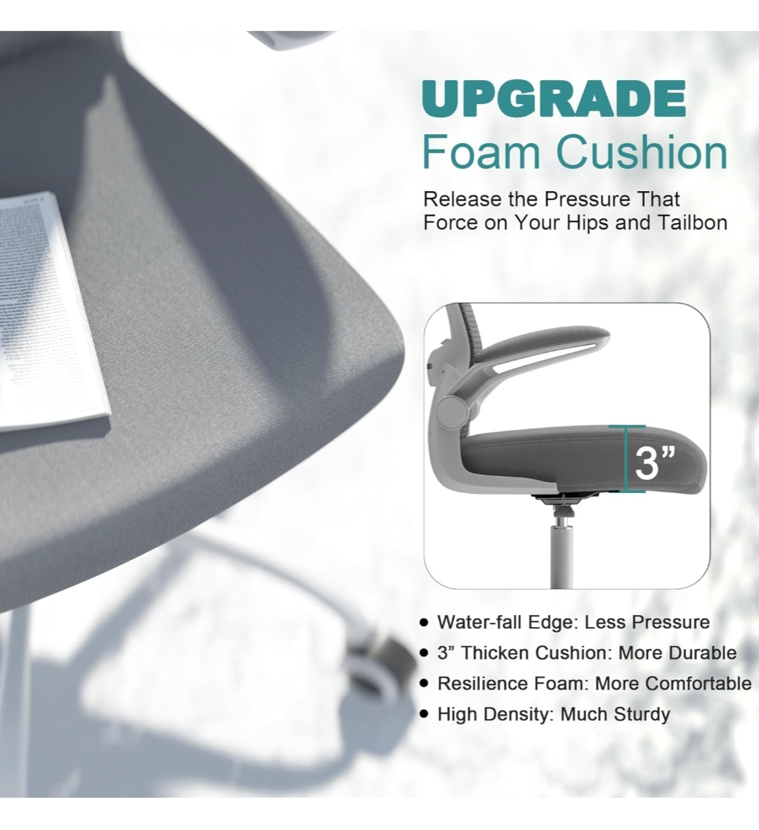 Ergonomic Mesh Office Chair with Headrest and Lumbar Support - photo 4