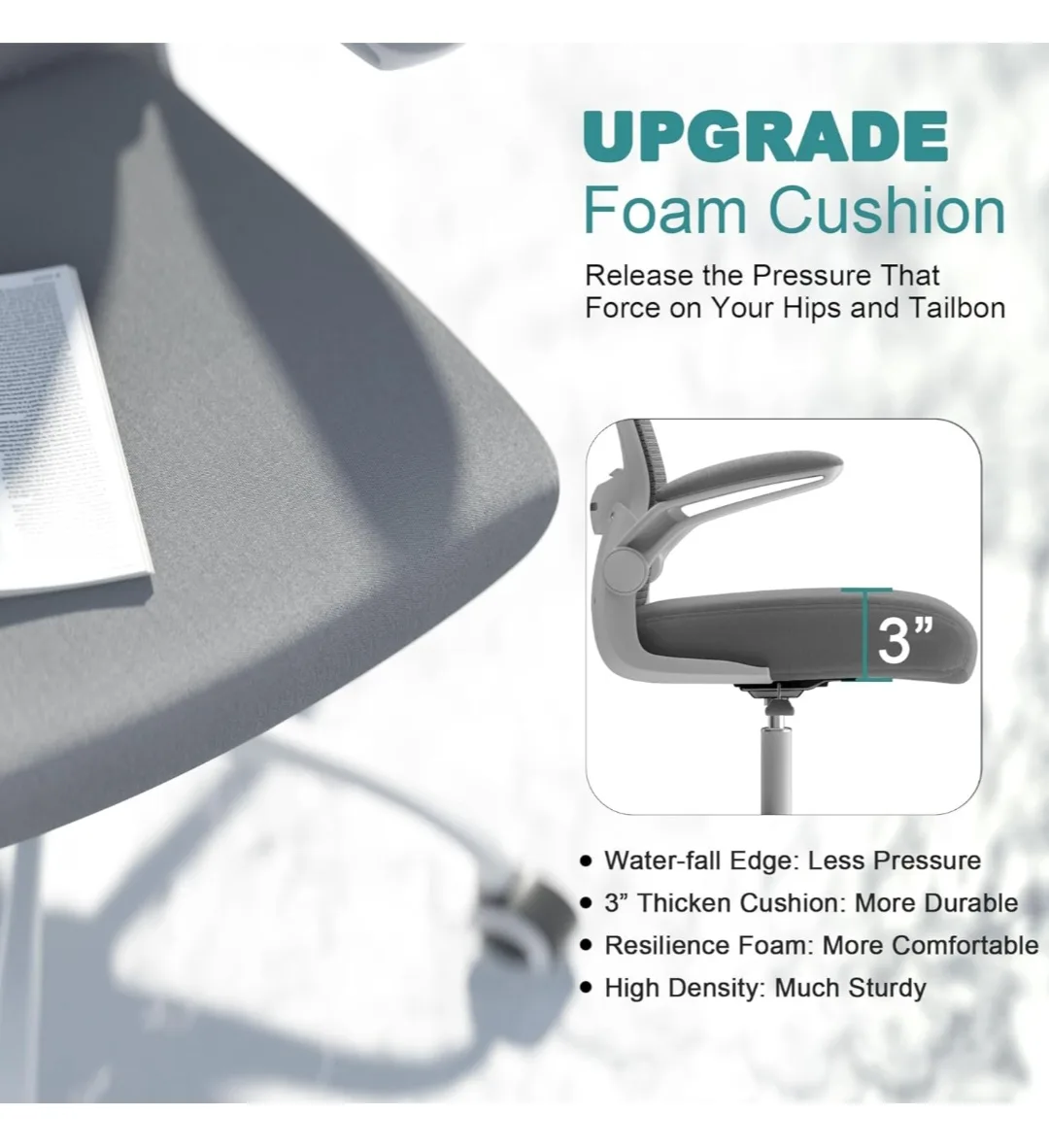 Ergonomic Mesh Office Chair with Headrest and Lumbar Support image indicator(4)