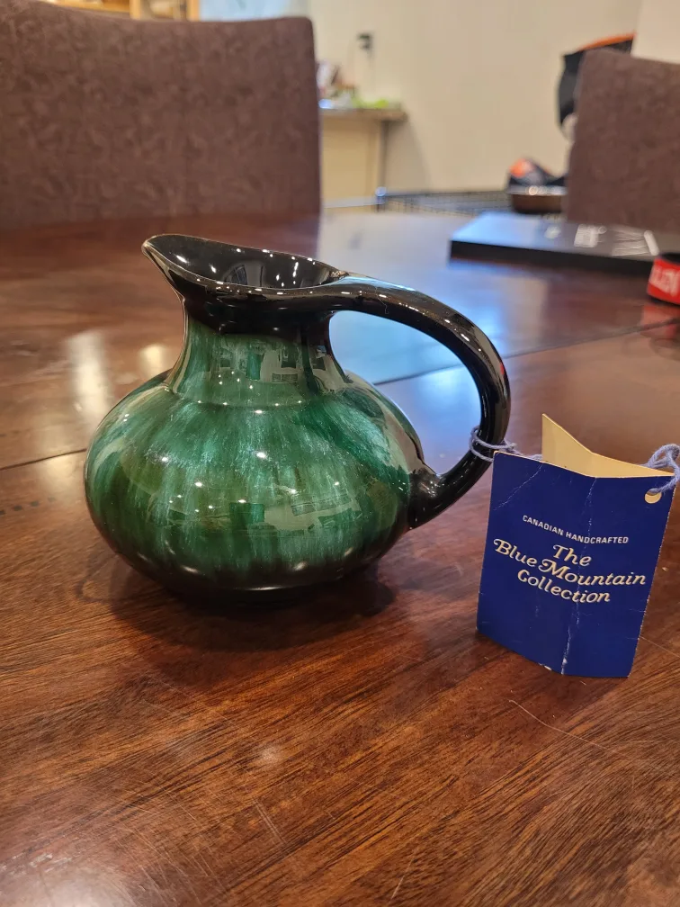 Blue Mountain Pottery - Small Green Pitcher image indicator(3)