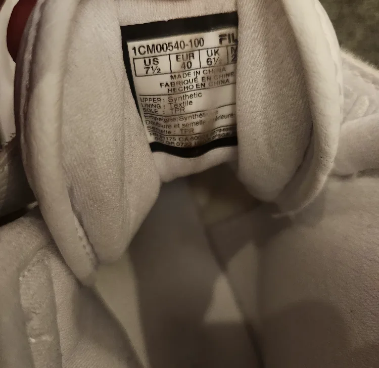 Fila Women's White High-Top Sneakers - Size 7 1/2 image indicator(5)