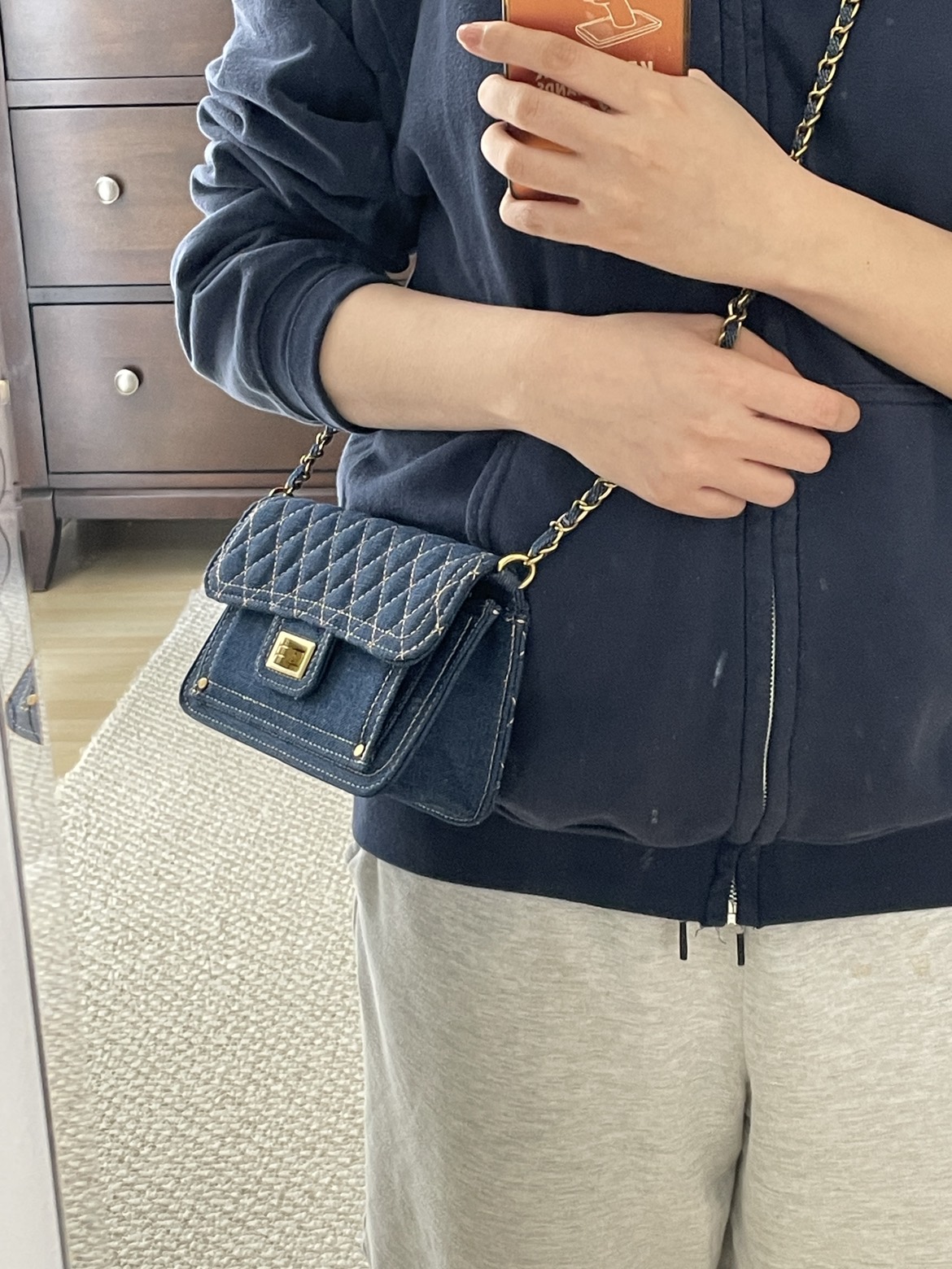 New quilted denim crossbody bag - photo 5
