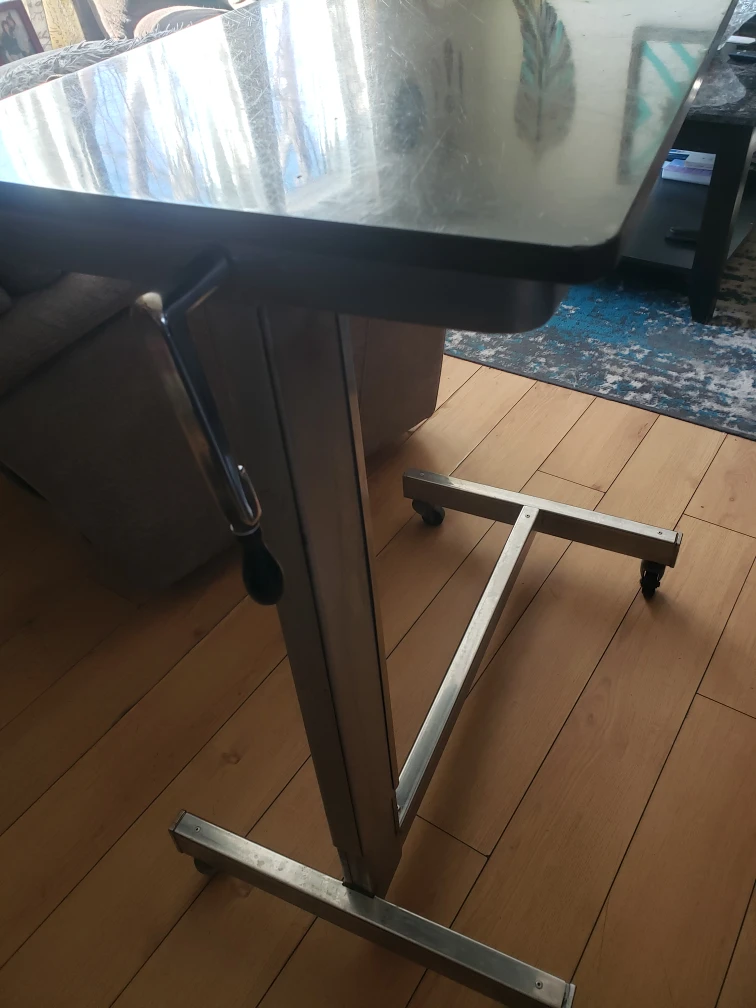 Adjustable Height Mobile Table