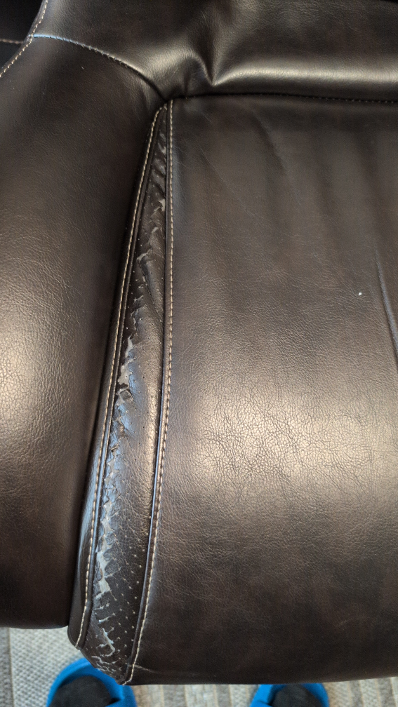Executive Office Chair - Black Bonded Leather - Rolling - photo 3