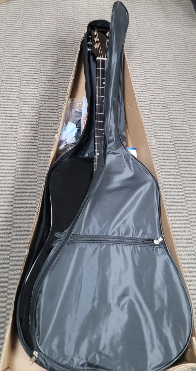 Rosefinch 38" Acoustic Guitar Package - Black - photo 4