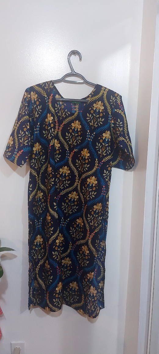 Floral Printed Short-Sleeve Dress