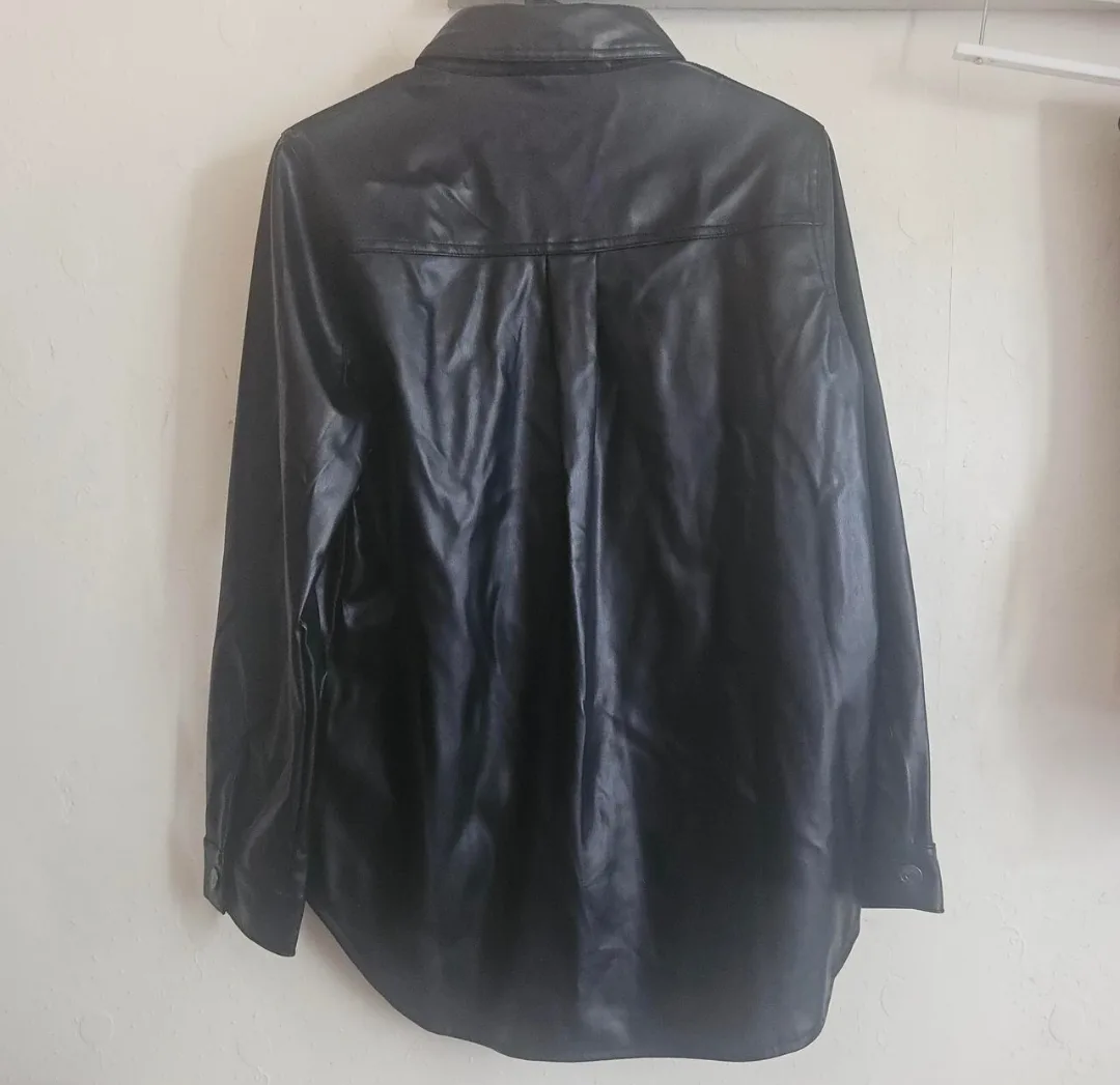 Sans Souci Medium Black Faux Leather Jacket image indicator(2)