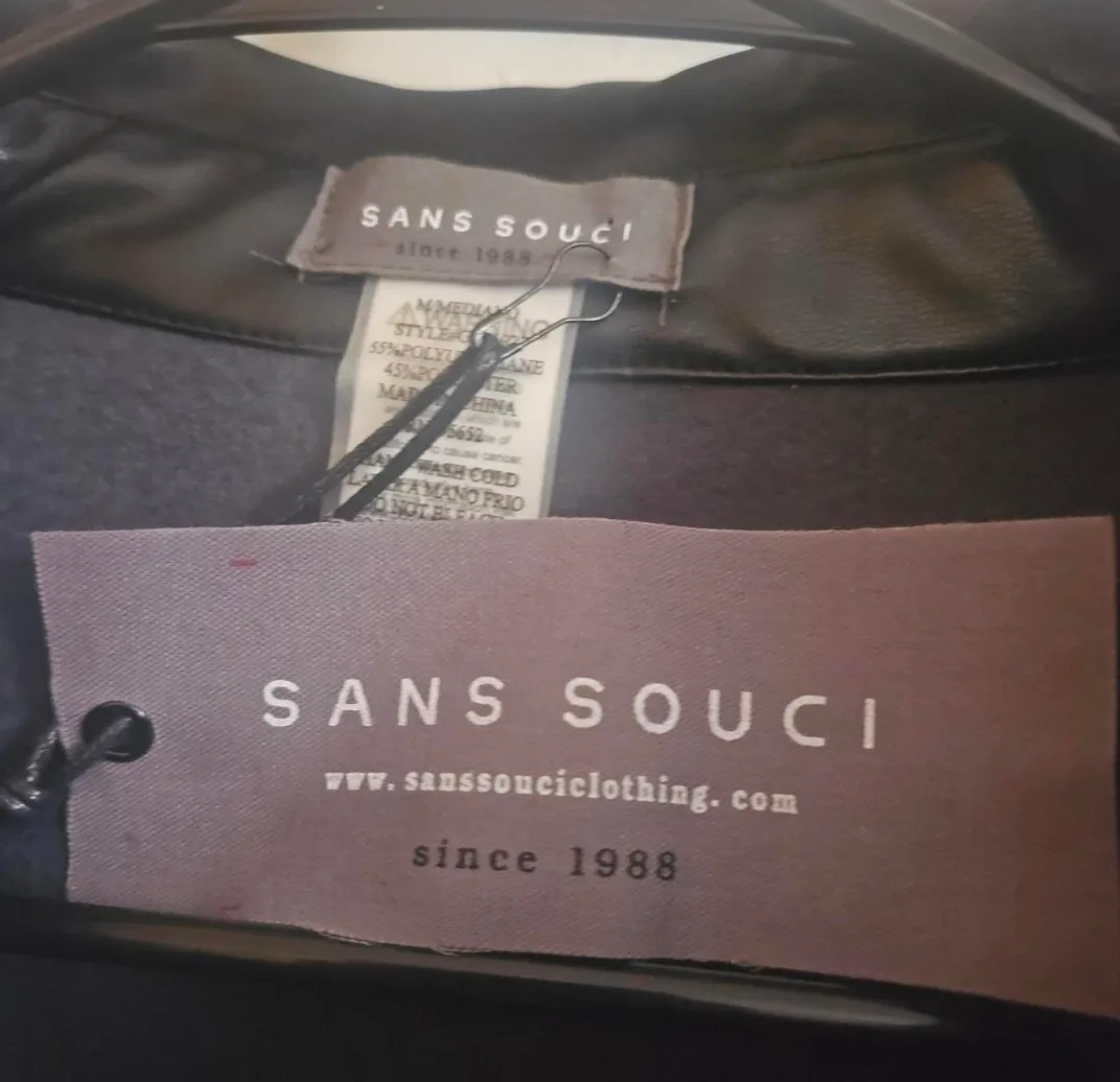 Sans Souci Medium Black Faux Leather Jacket image indicator(3)