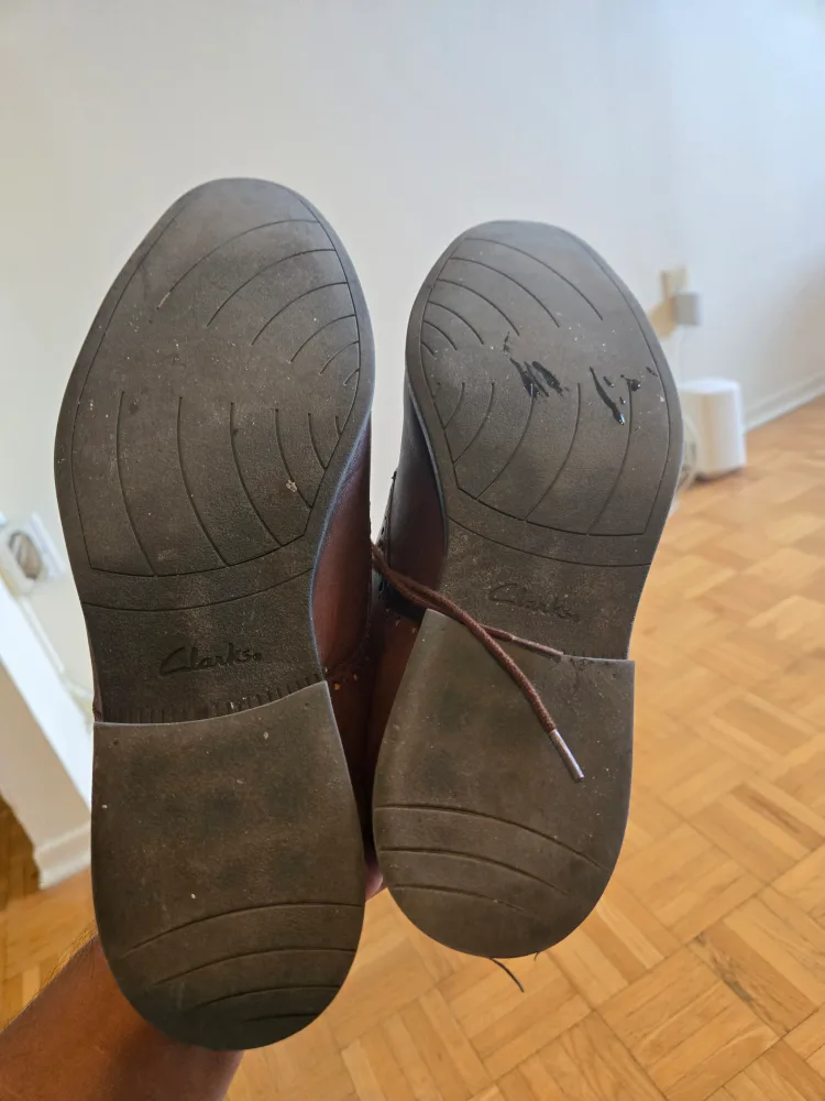 Men's Brown Leather Clarks Collection Dress Shoes image indicator(3)