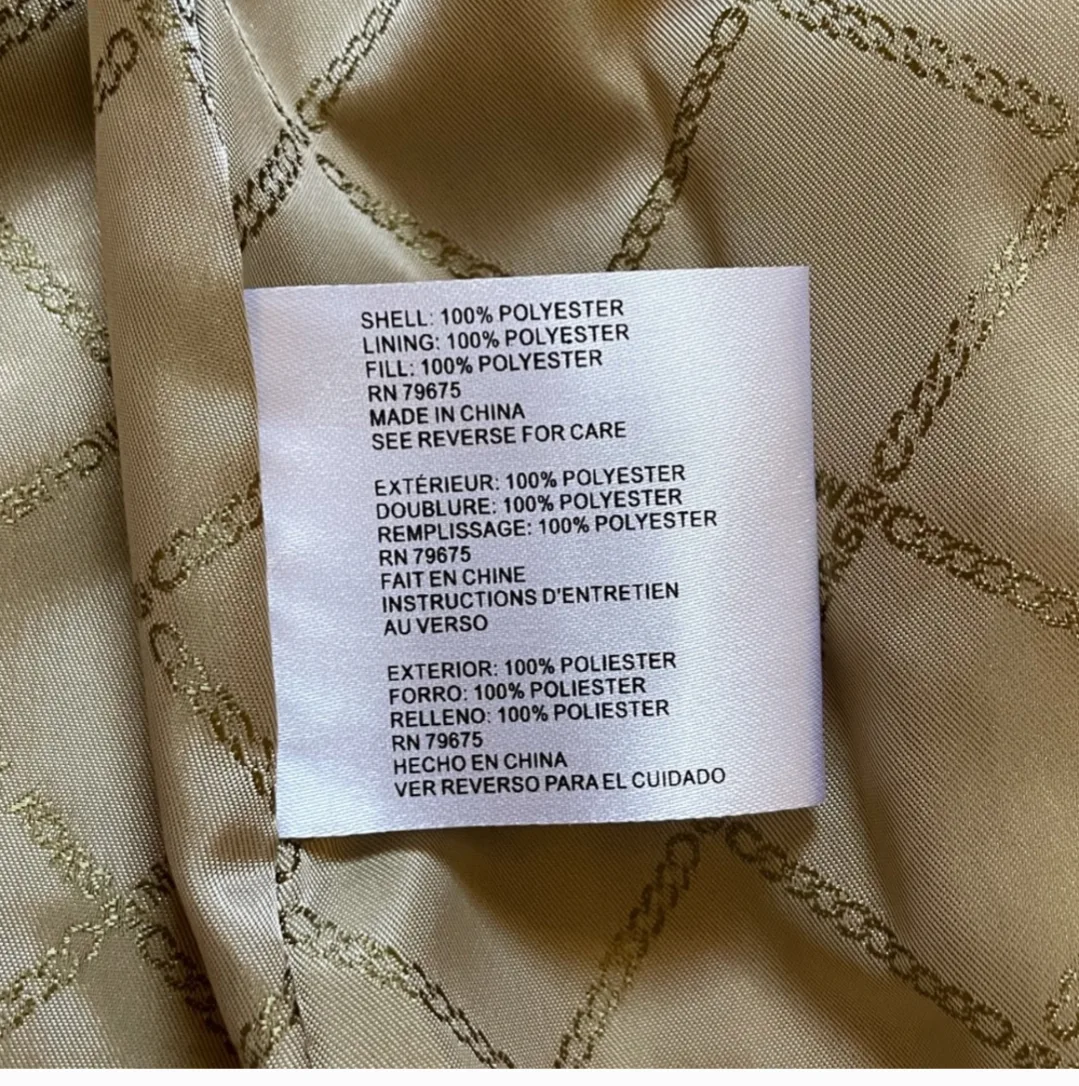 Michael Kors Red Quilted Jacket Size Small image indicator(9)