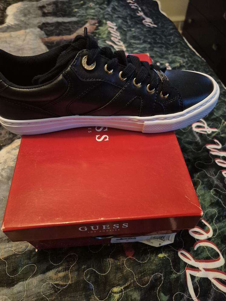 Guess Black Leather Sneakers - Size 8