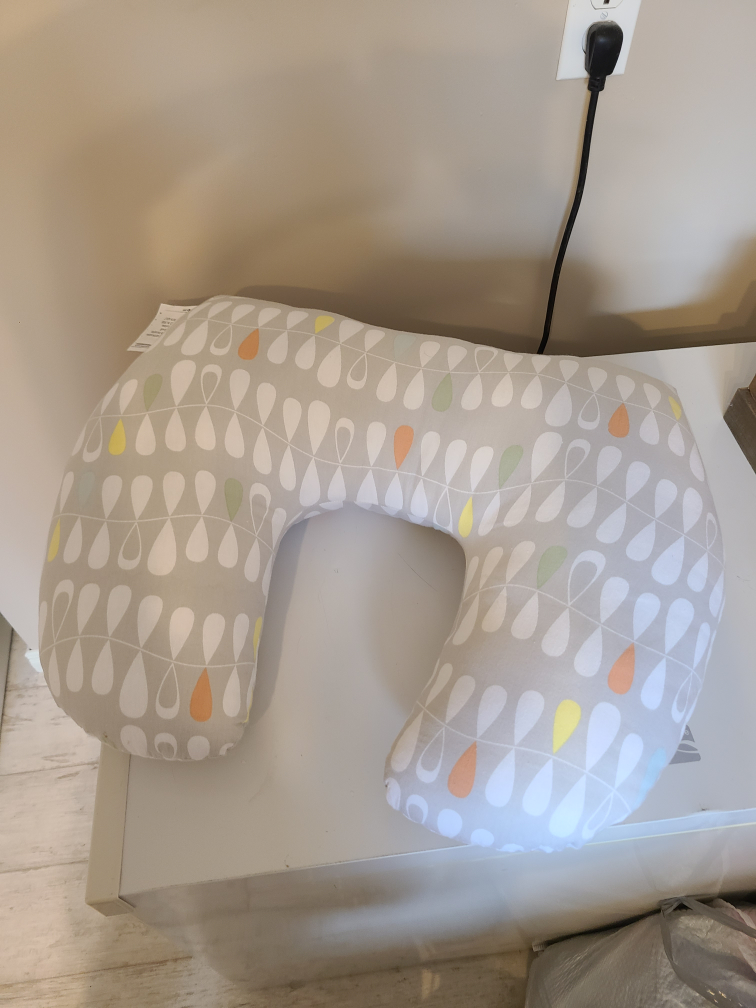 Jolly Jumper Nursing Pillow - Grey/White Pattern - photo 2