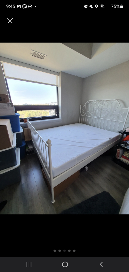 IKEA LEIRVIK Queen Size Metal Bed Frame - photo 2