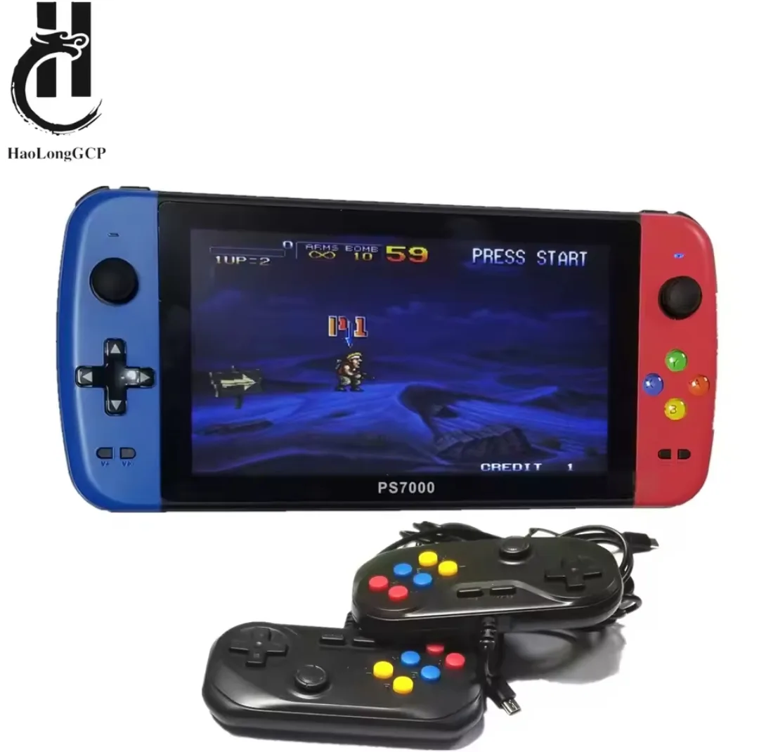 PS7000 7 inch HD Retro Handheld Game Console with - Black image indicator(2)