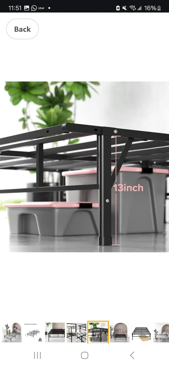 Metal Bed Frame - twin size image indicator(3)