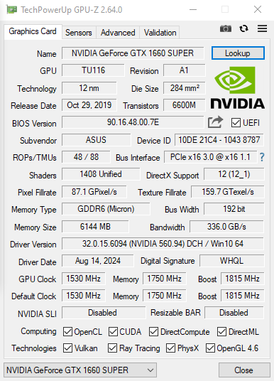 ASUS TUF NVIDIA GeForce GTX 1660 SUPER Graphics Card - photo 5