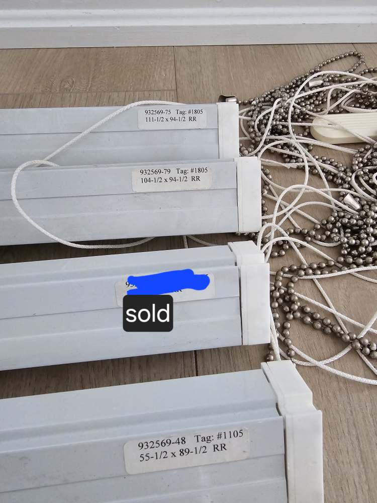 Vertical Blinds - Various Sizes -  White