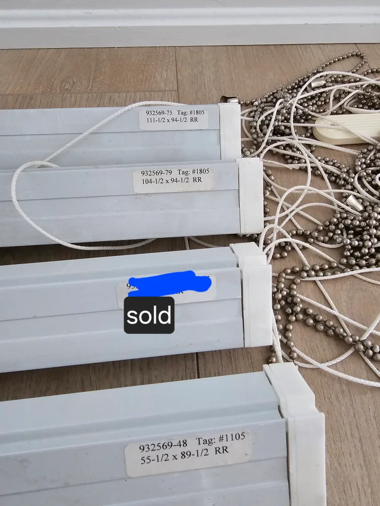 Vertical Blinds - Various Sizes -  White thumbnail