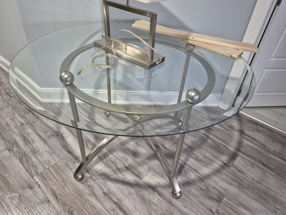 Round Glass Kitchen Table - photo 2