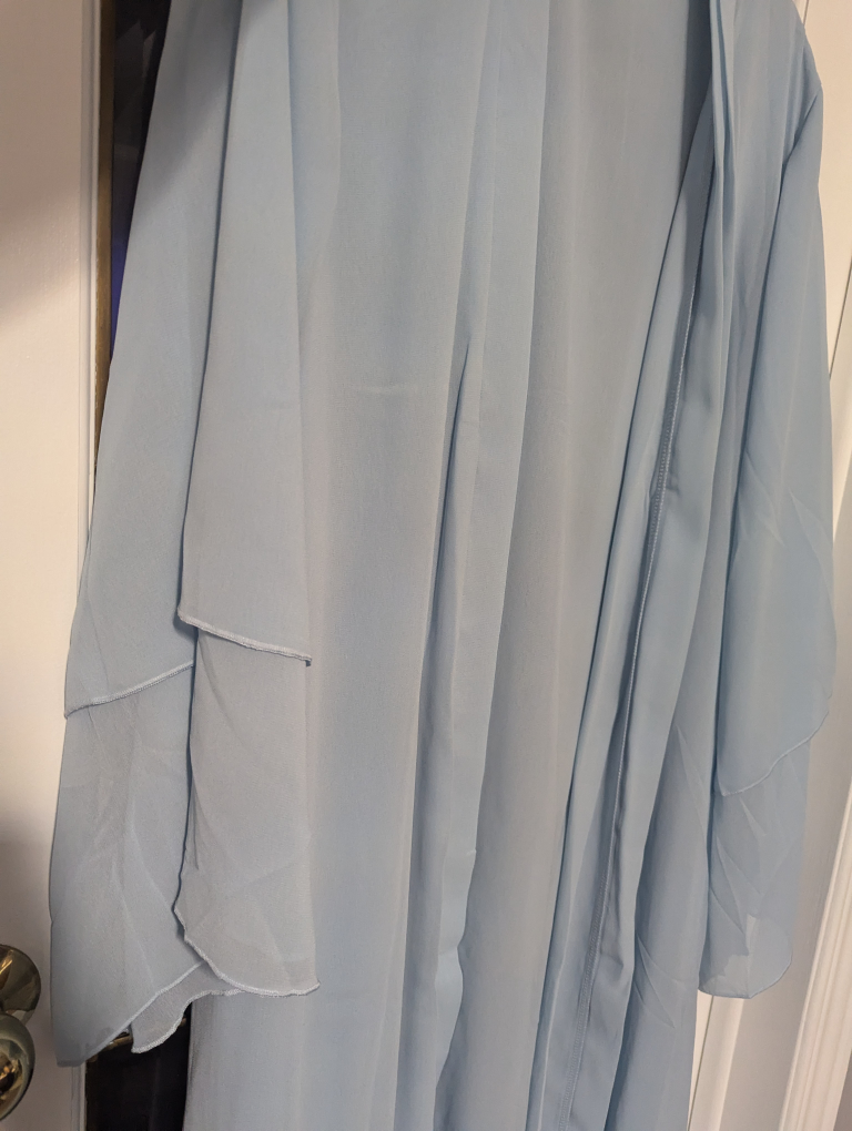 Light Blue Long Sleeve Maxi Dress - photo 3