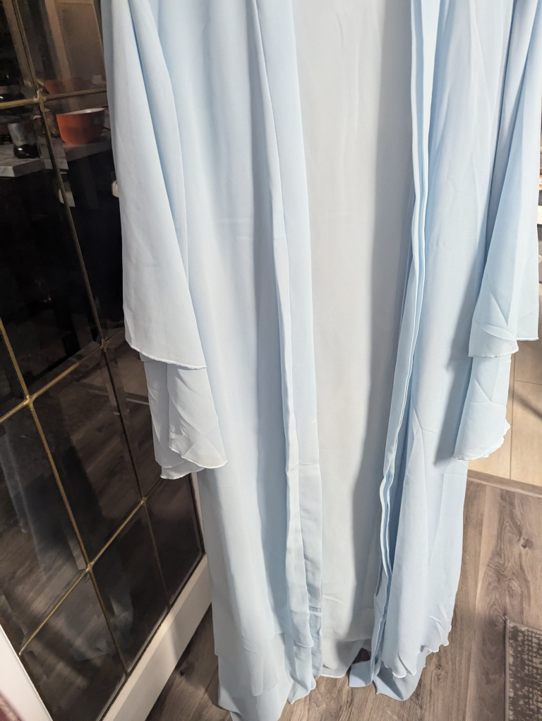 Light Blue Long Sleeve Maxi Dress - photo 4