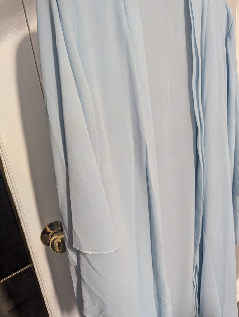 Light Blue Long Sleeve Maxi Dress - photo 5