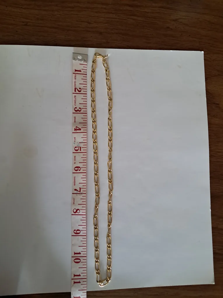 Gold Figaro Chain Necklace costume jewellery image indicator(3)