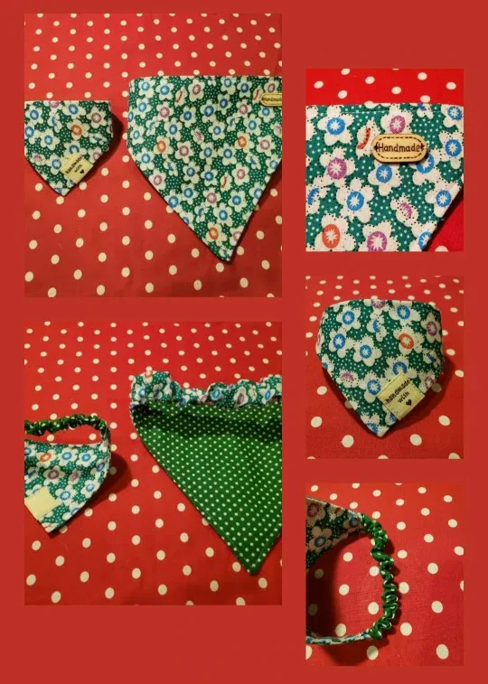Handmade Pet Bandanas with Scrunchie image indicator(6)